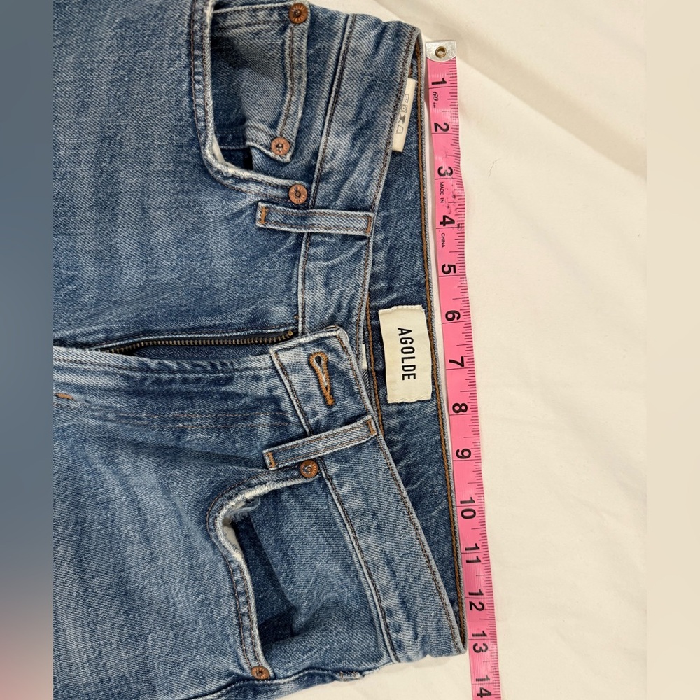 Agolde Harper Mid Rise Relaxed Straight Jean in Flash - size 23 - Picture 13 of 15
